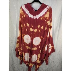 Just Cruising Skirt Handkerchief Free Size Tie Die Maxi  Boho Hippie Concert